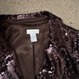 Chico's Sparkling Sequin Blazer
